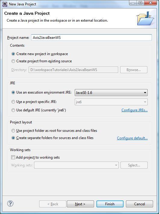 JavaBean en un servicio web Axis2 Implementar de serializable 2. Entorno. El tutorial está escrito usando el siguiente entorno: Hardware: Portátil Asus G50Vseries (Core Duo P8600 2.