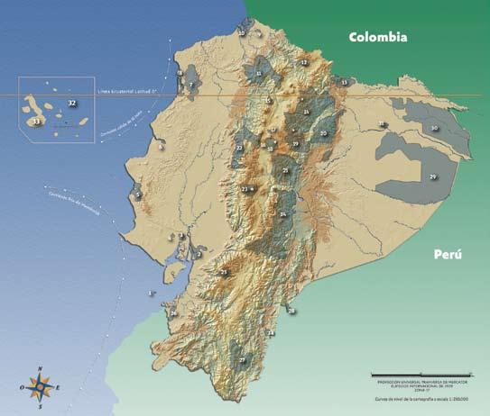 Sistema Nacional de Áreas Protegidas (SNAP) del Ecuador Leyenda