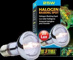 Sun Glo Halogen Spot Lámpara Halógena Luz Diurna Encaja en la tapas Dual Top Exo Terra Muy eficientes en energía Diseño compacto (Encaje GU-10) Color temperatura de 4750K Enriquece la coloración