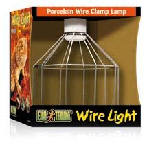 Tiliqua rugosa, Australia Wire light Lámpara de porcelana con soportes de alambre Porta-bombillas de porcelana resistentes al calor