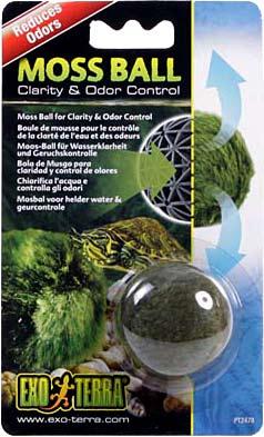MOSSBALL Bola de musgo para claridad y control de olores El Exo Terra Moss Ball proporciona agua limpia y cristalina además de reducir los olores.