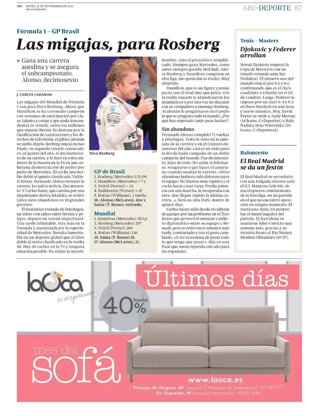 16/11/2015 Kiosko y Más ABC 16 nov. 2015 Page #67 http://lector.kioskoymas.