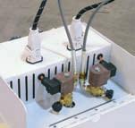 Bomba de alimentación de agua robusta con grupo giratorio en latón anti-corrosión. Regulación automática cantidad nivel de agua en caldera.
