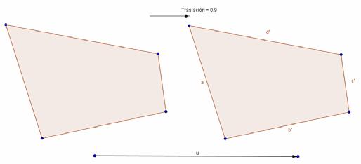 Traslación de una imagen (con deslizador): Actividad con geogebra: Construye un polígono de 6 lados y trasládalo mediante el vector u= (12,15) utilizando un deslizador.