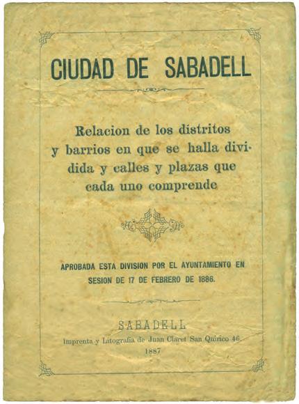 1888 Informe del Gremio de Fabricantes de Sabadell á la Comisaría Régia de la Exposición Universal