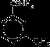 10.1.2.2. ETIONAMIDA La síntesis y el estudio de algunos congéneres de la tioisonicotinamida indicaron que un derivado a etiloetionamida es mucho más eficaz que el compuesto original. Fig.10.1.7 Formula química: Etionamida 10.
