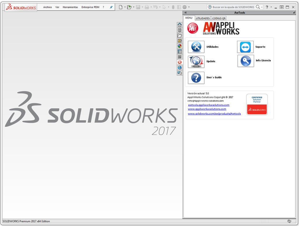 1. Introducción AwTools es una pluggin para el software de diseño SolidWorks, desarrolladas por AppliWorks Solutions S.