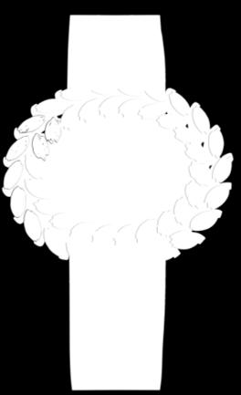 marquesa (aprox. 6,60 quilates). Esfera de nácar blanco. Brazalete en satén blanco.