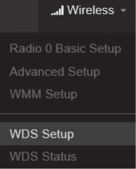 ENGLISH 22. Haga clic en la pestaña Wireless y seleccione WDS Setup (configuración de WDS). Wireless DEUTSCH FRANÇAIS WDS Setup ESPAÑOL РORTUGUÊS 23.