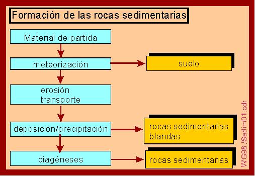 Los procesos sedimentarios son fenómenos de la superficie terrestre y del agua.