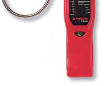 Detecta gases combustibles Identifica y localiza fugas de gas rápidamente para sistemas de tuberías cerradas Alarma LED de la función de calibración automática: >40, >80, >160, >320 y >640 ppm