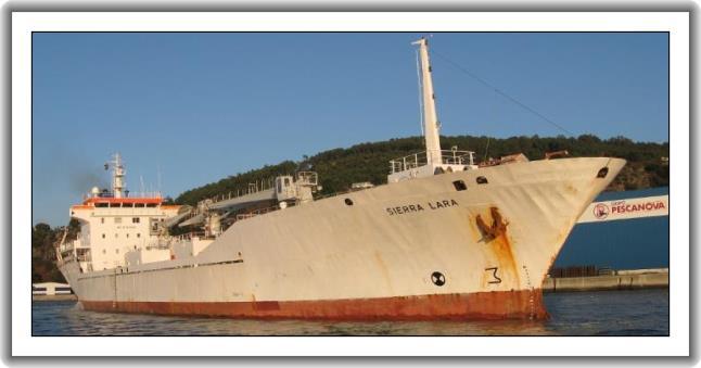 INFORME TÉCNICO S-14/2013 Investigación del abordaje entre el buque frigorífico SIERRA LARA y la embarcación de pesca MARTÍNEZ SEGUNDO, ocurrido el día 4 de julio de 2012 en la ría de Vigo.