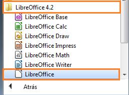Una vez en la pantalla de bienvenida, accederemos desde el panel izquierdo a cualquier programa de LibreOffice y en la