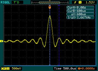 Ejemplo 5: Medidas con los cursores Se pueden efectuar medidas de los 20 principales parámetros con el osciloscopio de forma automática.