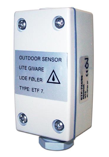 Detecta humedad en combinación con una sonda de exterior ETF. Se puede instalar hasta dos sondas ETOR.
