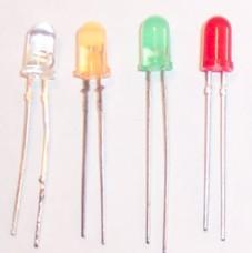 Los LED's (abreviatura inglesa de Light Emitting Diodes Diodos emisores de luz) que son como bombillas cuando se les polariza en directa. El diodo LED lleva dos flechitas indicando que da luz.