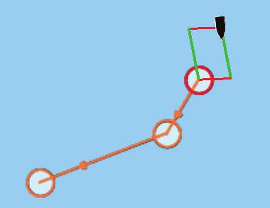 4. Repita el punto 3 para colocar waypoints adicionales. 5. Guarde la ruta seleccionando la opción Guardar en el menú. Navegar Para navegar hasta la posición del cursor: 1.