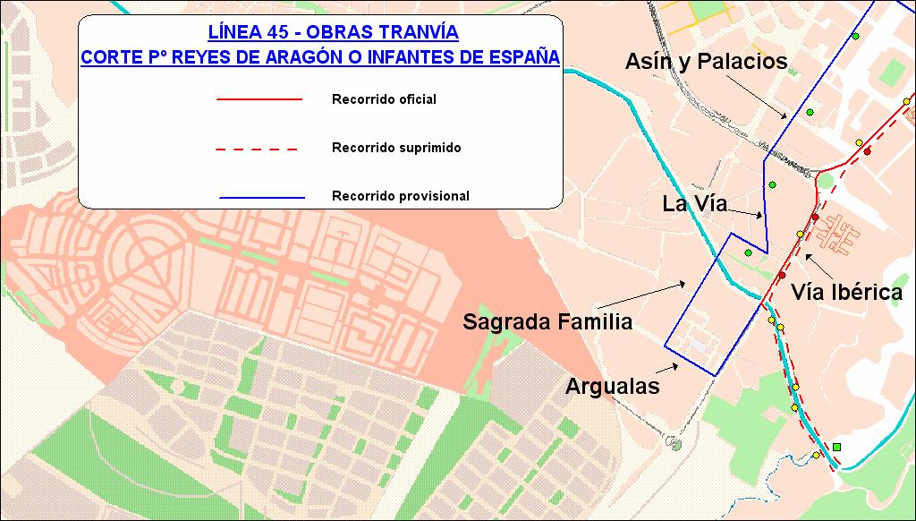 Cabe destacar que, con este desvío, la línea 42 circulará por Asín y Palacios tanto en sentido La Paz como en sentido Actur Rey Fernando.