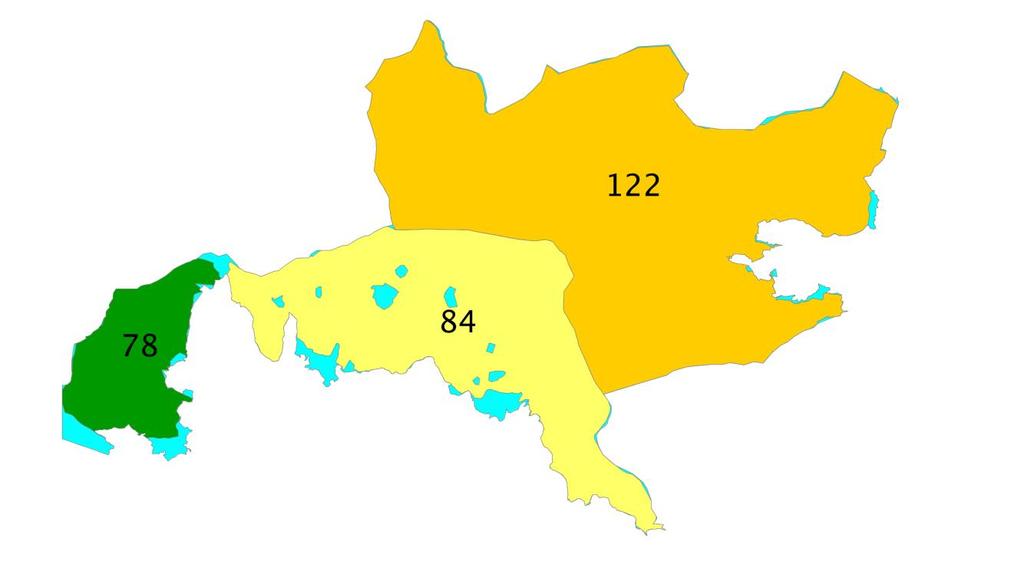 Figura 2. Montes de Utilidad Pública en el ámbito de la ZEC de Armañón. Azul: terrenos de titularidad privada.