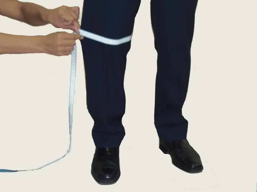 15) RODILLA: Esta medida se toma en cuenta teniendo como base el ancho del pantalón del cliente, tómese toda la vuelta en la parte de
