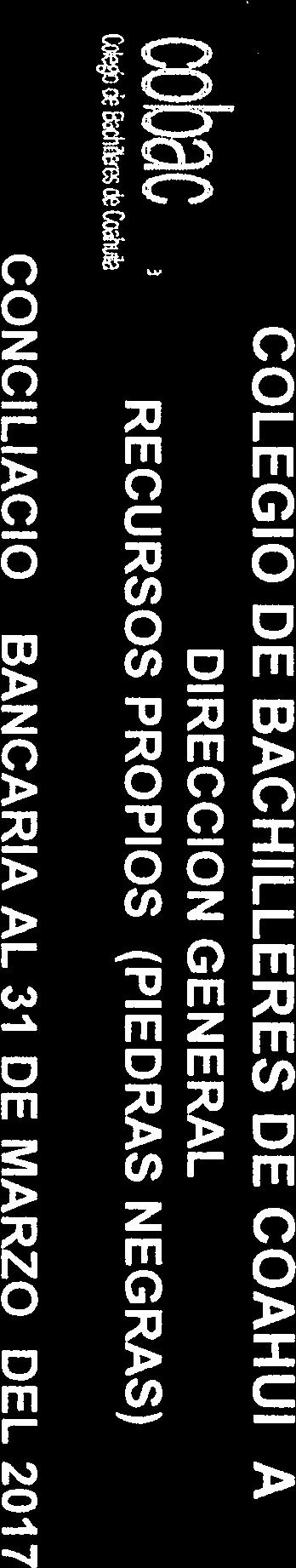 cba e COLEGIO DE BACHILLERES DE COAHUILA DIRECCION GENERAL RECURSOS PROPIOS (PIEDRAS NEGRAS) CONCILIACION