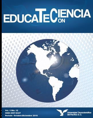 Revista EDUCATECONCIENCIA. Volumen 12, No. 13. ISSN: 2007-6347 Periodo: Octubre-Diciembre 2016 Tepic, Nayarit. México Pp.