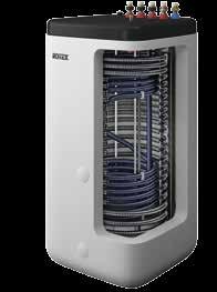 Piense en la higiene del ACS al comprar un sistema de calefacción ROTEX HybridCube: el acumulador térmico higiénico El acumulador térmico de ROTEX es una combinación de depósito de agua caliente