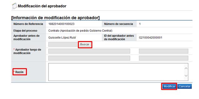 Botón Procesar aclaración : Previo a otorgar la aprobación, es posible requerir aclaración del usuario envió la solicitud,