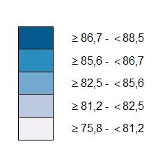 En las mujeres (Figura 14) no se observaron diferencias significativas entre las OSIs (Tabla A6), aunque en la OSI Ezkerraldea-Enkarterri-Cruces percibieron mayores niveles de coherencia de los