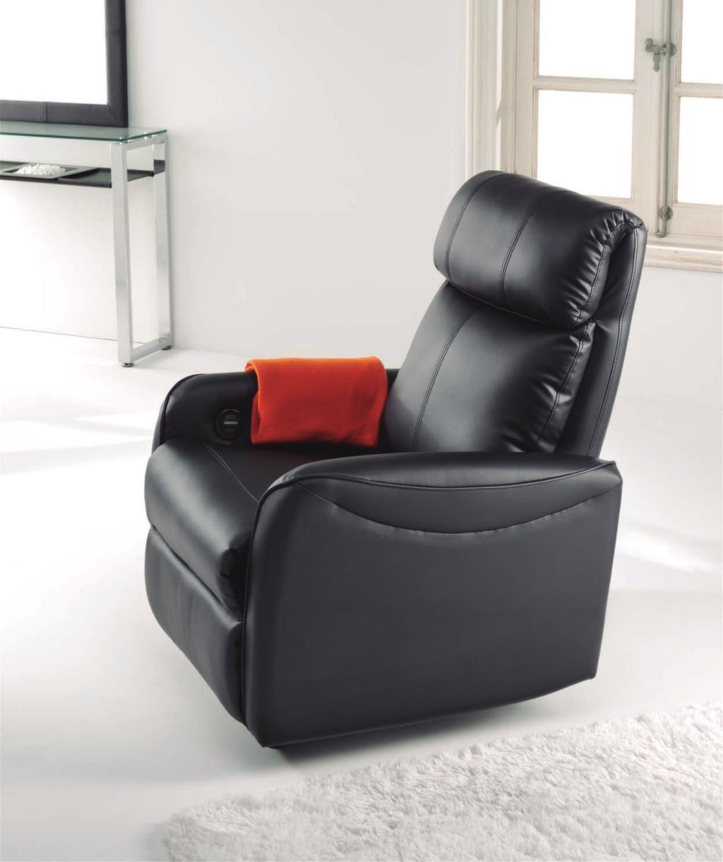 Gold El sillón relax Gold cuenta con un mecanismo eléctrico para realizar las funciones de extensión y