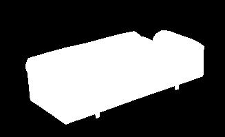 Sofá cama apertura tipo libro. Cabezales regulables en altura. Medidas cama 110 x 220 cm.