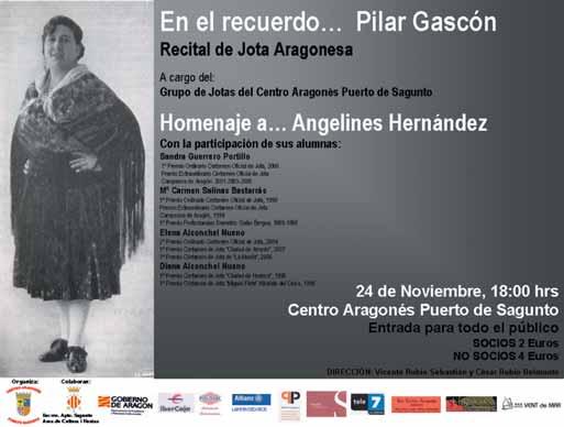 HOMENAJE AL FOLCLORE ARAGONÉS EN PUERTO DE SAGUNTO El Centro Aragonés de Puerto de Sagunto difunde el folclore aragonés a través de un programa