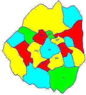 Histórico: Mapa de los cuatro colores Problema: Cuántos colores son necesarios para dibujar un