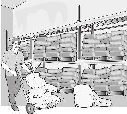 Ideales para almacenar granos en lugares más pequeños. Figura 29. Utilización de sacos y bolsas para almacenar granos. 2.5.