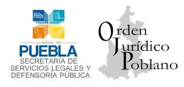 Gobierno del Estado de Puebla Secretaría de Servicios Legales y Defensoría Pública Orden Jurídico Poblano Zonificación Catastral y las Tablas de