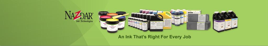 TINTAS UV Nazdar es lider mundial en fabricación de tintas UV de ultima generación para todo tipo de máquinas y cabezeras.