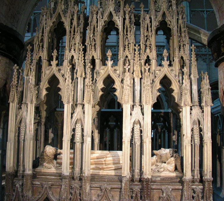 La calidad de la escultura gótico inglés Escultura de sepulcros.