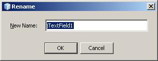 Colocamos como nombre al objeto JtextField1: txtbase Continuamos con los objetos de control siguientes: Objeto de Control Nombre JTextField2 txtaltura JTextField3 txtarea JButton1 btncalcular