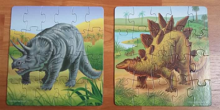 dinosaurios, hechos de cartón.