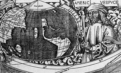 Américo Vespucio En 1507 el humanista alemán Waldesmüller publicó las "Cosmographiae introductio" como anexo al "Atlante" de Ptolomeo.