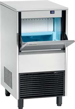 Máquinas de cubitos de hielo Máquina de cubitos de hielo B 45NG Producción de cubitos: aprox. 46 kg/24 horas (forma cuadrada) Depósito: aprox.