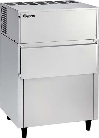199,- Máquina de cubitos de hielo Q 90C Producción de cubitos: 75 kg/24 horas (forma cilíndrica) Depósito: 37 kg, 40 cubitos por programa Refrigeración por aire Potencia nominal: 0,65 kw / 230 V 50