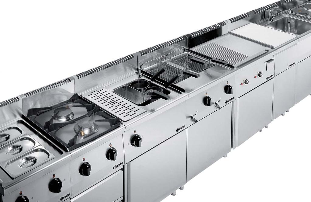 Serie 600 Imbiss Serie 600 Imbiss Aparatos de cocina de alta potencia que ocupan poco espacio gracias a su práctica construcción modular. Podrá diseñar y equipar su cocina conforme a sus necesidades.