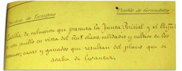 LA ESTADÍSTICA TERRITORIAL DEL DISTRITO DE TORTOSA DE MEDÍN SABATER Y PALET (1868) Figura 4: Cartilla de valuación del Amillaramiento de Cornudella, 1862.