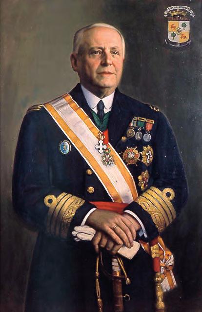 El almirante don Juan Cervera Valderrama, que siendo jefe del Estado Mayor de la Armada promovió a finales de 1936 el restablecimiento del sistema de galones con coca, suprimido en 1931.