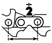 El paso define el tamaño de la cadena. La de paso 1/4" es la cadena más pequeña; la de 3/8" es la más utilizada.