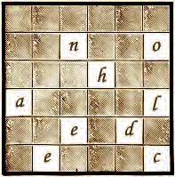 El proceso para cifrar y descifrar se puede llevar a cabo haciendo uso del siguiente cuadro: El mensaje cifrado (Mathias Sandorf de Julio Verne) es: i h n a l z z a e m e n r u i o p n a r n u r o t