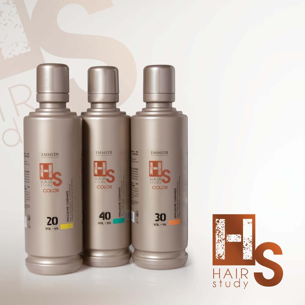 La EMULSIÓN OXIDANTE Hair Study ha sido testada y puesta a punto para integrarse perfectamente con la crema colorante Hair Study COLOR y para garantizar resultados seguros.
