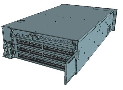 Figura 4-8 Montaje de la unidad de barra cruzada A A 2. Traslade los cables de barra cruzada (ópticos) de la XBBOX#80/#81. a.