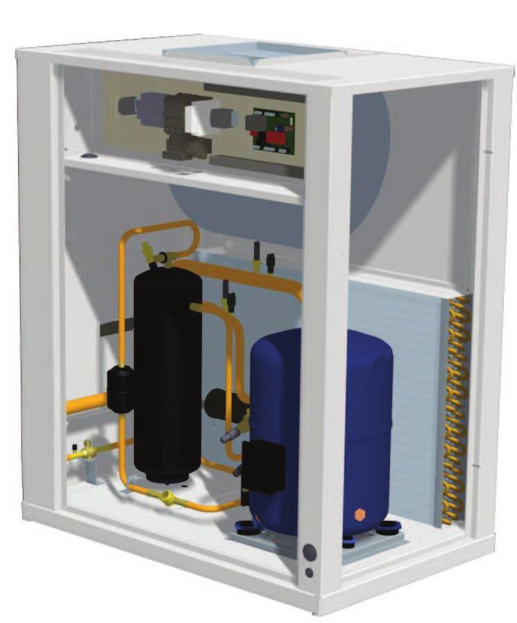 Descripción Características Opcionales Motocondensadoras y centrales de refrigeración compactas, de uno a tres compresores, con condensación centrífuga, para media y baja temperatura, incorporan